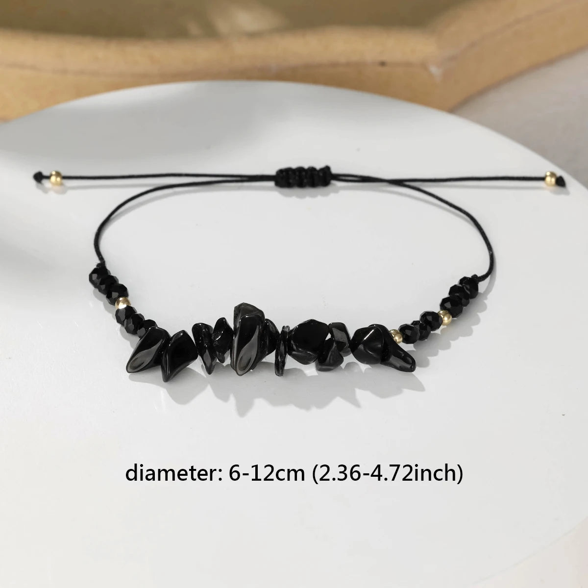 12 piece irregular natural stone woven stretchable bracelet set suitable for daily wear